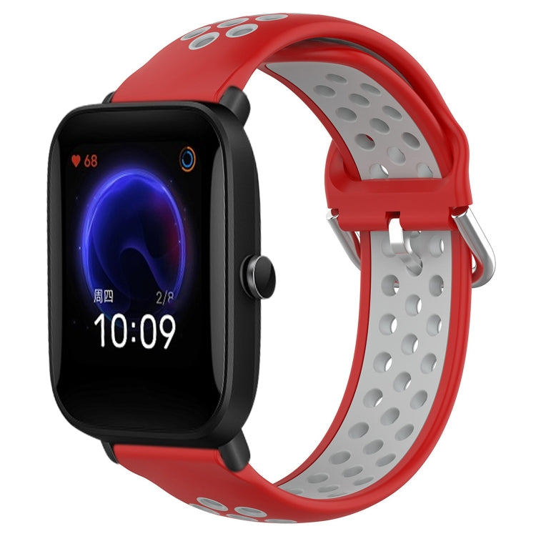 20mm Perforated Breathable Sports Silicone Watch Band, For Amazfit GTR 42MM, For Amazfit Pop Pro, For Amazfit Pop