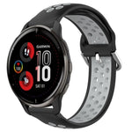 20mm Perforated Breathable Sports Silicone Watch Band, For Garmin Vivoactive3 Music, For Garmin Venu 2 Plus, For Garmin Approach S40