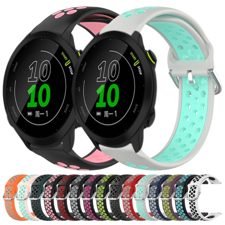 20mm Perforated Breathable Sports Silicone Watch Band, For Garmin Forerunner 158, For Garmin Forerunner 55, For Garmin Venu