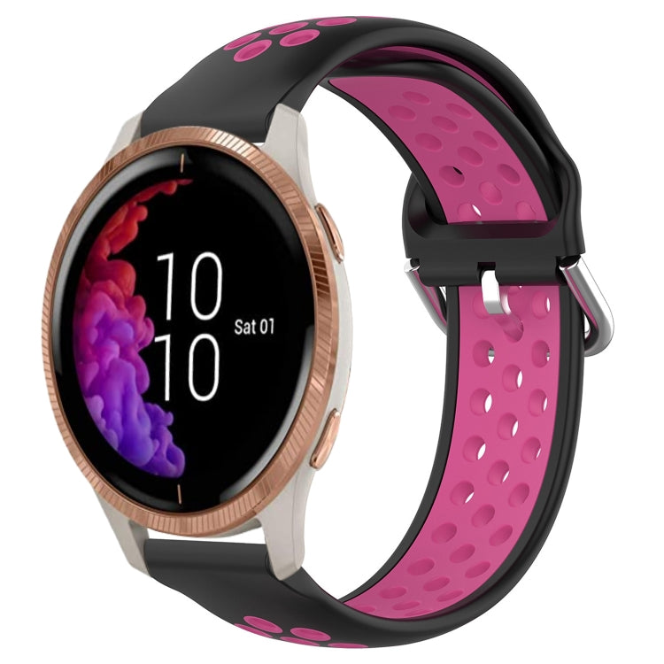 20mm Perforated Breathable Sports Silicone Watch Band, For Garmin Forerunner 158, For Garmin Forerunner 55, For Garmin Venu