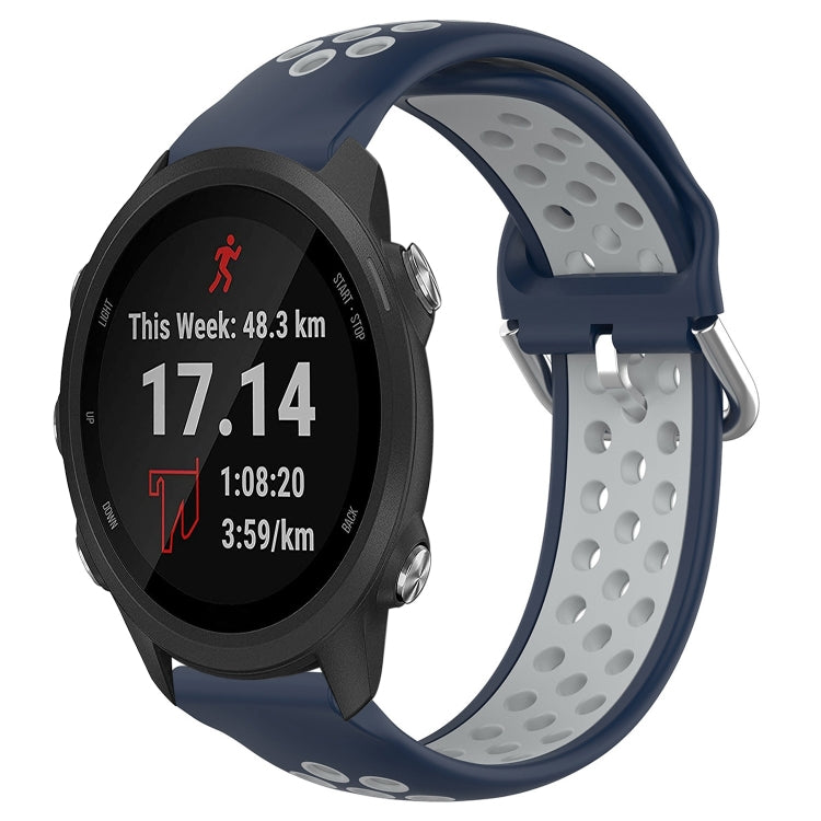 20mm Perforated Breathable Sports Silicone Watch Band, For Garmin Forerunner 245, For Garmin Forerunner 245 Music, For Garmin Forerunner 645