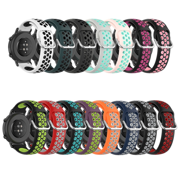 20mm Perforated Breathable Sports Silicone Watch Band, For Garmin Forerunner 245, For Garmin Forerunner 245 Music, For Garmin Forerunner 645