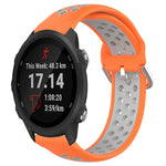 20mm Perforated Breathable Sports Silicone Watch Band, For Garmin Forerunner 245, For Garmin Forerunner 245 Music, For Garmin Forerunner 645