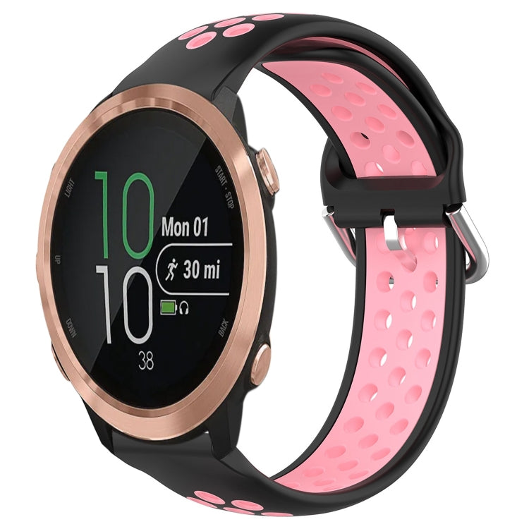 20mm Perforated Breathable Sports Silicone Watch Band, For Garmin Forerunner 245, For Garmin Forerunner 245 Music, For Garmin Forerunner 645
