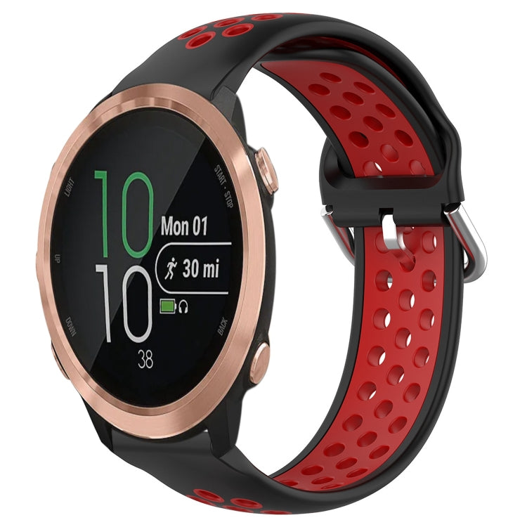 20mm Perforated Breathable Sports Silicone Watch Band, For Garmin Forerunner 245, For Garmin Forerunner 245 Music, For Garmin Forerunner 645