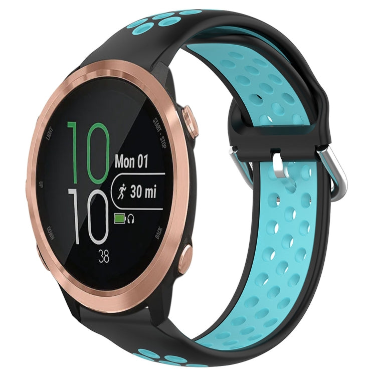 20mm Perforated Breathable Sports Silicone Watch Band, For Garmin Forerunner 245, For Garmin Forerunner 245 Music, For Garmin Forerunner 645