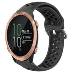 20mm Perforated Breathable Sports Silicone Watch Band, For Garmin Forerunner 245, For Garmin Forerunner 245 Music, For Garmin Forerunner 645