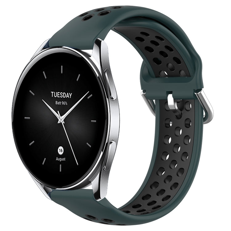 22mm Perforated Breathable Sports Silicone Watch Band, For Xiaomi Watch S2 42mm, For Xiaomi Watch S2 46mm, For Xiaomi MI Watch S1