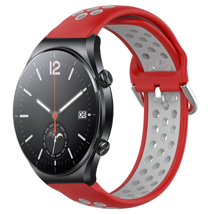 22mm Perforated Breathable Sports Silicone Watch Band, For Xiaomi Watch S2 42mm, For Xiaomi Watch S2 46mm, For Xiaomi MI Watch S1