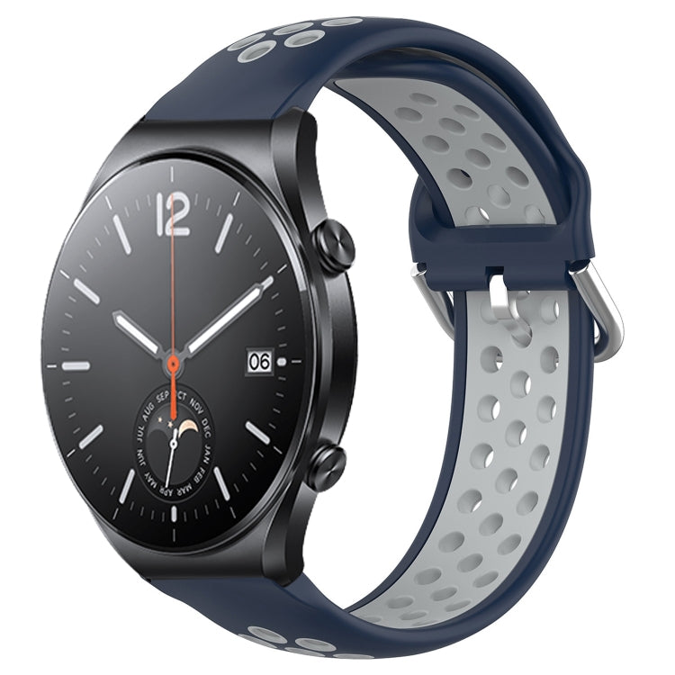 22mm Perforated Breathable Sports Silicone Watch Band, For Xiaomi Watch S2 42mm, For Xiaomi Watch S2 46mm, For Xiaomi MI Watch S1
