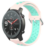 22mm Perforated Breathable Sports Silicone Watch Band, For Amazfit 3, For Amazfit GTR 47mm