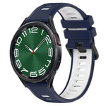20mm Sports Two-Color Silicone Watch Band, For Samsung Galaxy Watch 6 40mm, For Samsung Galaxy Watch 6 Classic 43mm