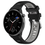 20mm Sports Two-Color Steel Buckle Silicone Watch Band, For Samsung Galaxy Watch 6 40mm, For Samsung Galaxy Watch 6 Classic 43mm