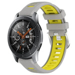 22mm Sports Two-Color Steel Buckle Silicone Watch Band, For Samsung Galaxy Watch3 45mm, For Samsung Galaxy Watch 46mm, For Samsung Gear S3 Classic, For Samsung Gear S3 Frontier