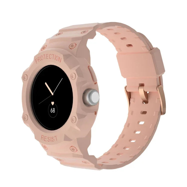 For Google Pixel Watch JUNSUNMAY Integrated TPU Adjustable Elastic Watch Band