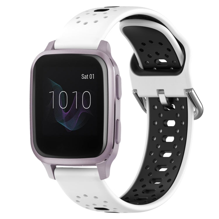 20mm Breathable Two-Color Silicone Watch Band, For Garmin Venu SQ, For Garmin VivoMove Style, For Garmin VivoMove Luxe