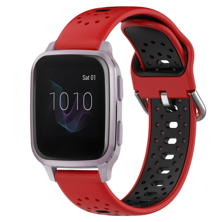 20mm Breathable Two-Color Silicone Watch Band, For Garmin Venu SQ, For Garmin VivoMove Style, For Garmin VivoMove Luxe