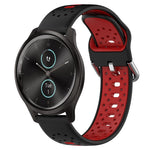 20mm Breathable Two-Color Silicone Watch Band, For Garmin Venu SQ, For Garmin VivoMove Style, For Garmin VivoMove Luxe