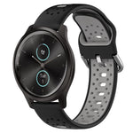 20mm Breathable Two-Color Silicone Watch Band, For Garmin Venu SQ, For Garmin VivoMove Style, For Garmin VivoMove Luxe