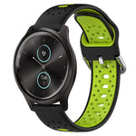 20mm Breathable Two-Color Silicone Watch Band, For Garmin Venu SQ, For Garmin VivoMove Style, For Garmin VivoMove Luxe