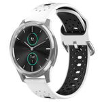20mm Breathable Two-Color Silicone Watch Band, For Garmin Venu SQ, For Garmin VivoMove Style, For Garmin VivoMove Luxe