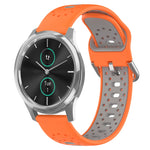 20mm Breathable Two-Color Silicone Watch Band, For Garmin Venu SQ, For Garmin VivoMove Style, For Garmin VivoMove Luxe