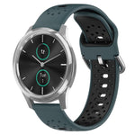 20mm Breathable Two-Color Silicone Watch Band, For Garmin Venu SQ, For Garmin VivoMove Style, For Garmin VivoMove Luxe