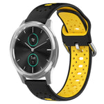 20mm Breathable Two-Color Silicone Watch Band, For Garmin Venu SQ, For Garmin VivoMove Style, For Garmin VivoMove Luxe