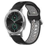 20mm Breathable Two-Color Silicone Watch Band, For Garmin Venu SQ, For Garmin VivoMove Style, For Garmin VivoMove Luxe