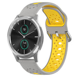 20mm Breathable Two-Color Silicone Watch Band, For Garmin Venu SQ, For Garmin VivoMove Style, For Garmin VivoMove Luxe