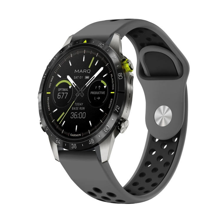 22mm Sports Breathable Silicone Watch Band, For Garmin MARQ Athlete Gen 2, For Garmin Instinct Crossover, For Garmin Instinct Crossover Solar, For Garmin Fenix 7