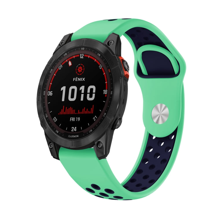 22mm Sports Breathable Silicone Watch Band, For Garmin Fenix 7 Solar, For Garmin Fenix 7 Sapphire Solar, For Garmin EPIX Gen 2, For Garmin Approach S62