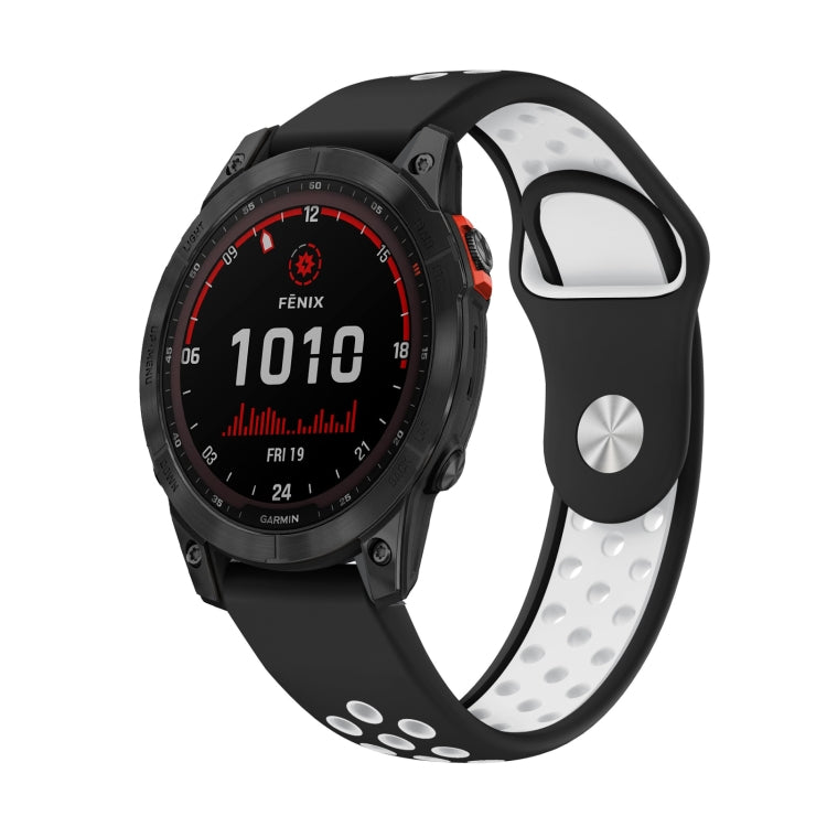 22mm Sports Breathable Silicone Watch Band, For Garmin Fenix 7 Solar, For Garmin Fenix 7 Sapphire Solar, For Garmin EPIX Gen 2, For Garmin Approach S62