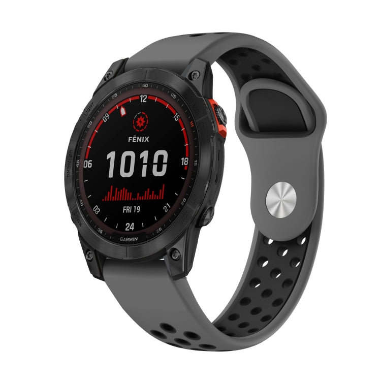 22mm Sports Breathable Silicone Watch Band, For Garmin Fenix 7 Solar, For Garmin Fenix 7 Sapphire Solar, For Garmin EPIX Gen 2, For Garmin Approach S62