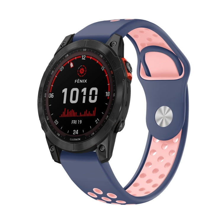 22mm Sports Breathable Silicone Watch Band, For Garmin Fenix 7 Solar, For Garmin Fenix 7 Sapphire Solar, For Garmin EPIX Gen 2, For Garmin Approach S62