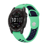 22mm Sports Breathable Silicone Watch Band, For Garmin Fenix 7 Solar, For Garmin Fenix 7 Sapphire Solar, For Garmin EPIX Gen 2, For Garmin Approach S62
