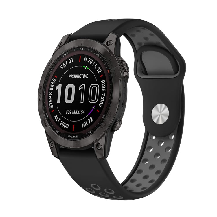 22mm Sports Breathable Silicone Watch Band, For Garmin Fenix 7 Solar, For Garmin Fenix 7 Sapphire Solar, For Garmin EPIX Gen 2, For Garmin Approach S62