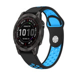 22mm Sports Breathable Silicone Watch Band, For Garmin Fenix 7 Solar, For Garmin Fenix 7 Sapphire Solar, For Garmin EPIX Gen 2, For Garmin Approach S62