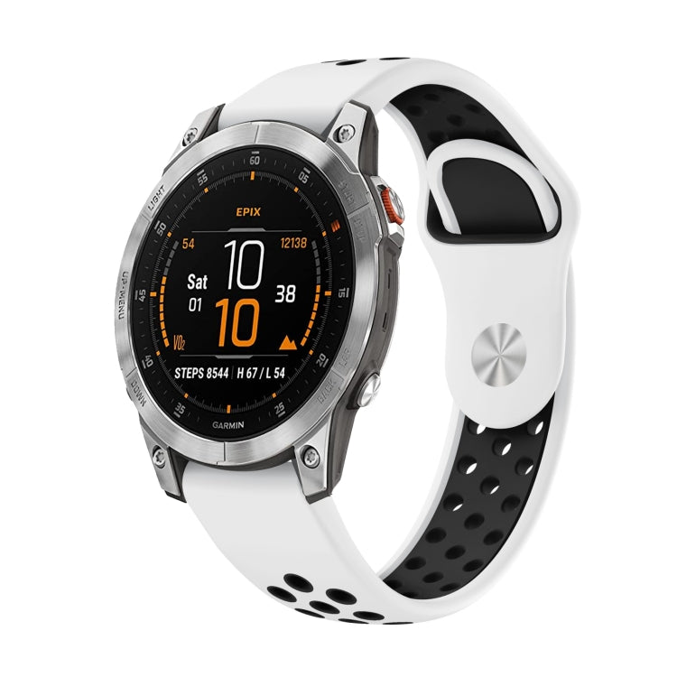 22mm Sports Breathable Silicone Watch Band, For Garmin Fenix 7 Solar, For Garmin Fenix 7 Sapphire Solar, For Garmin EPIX Gen 2, For Garmin Approach S62