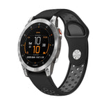 22mm Sports Breathable Silicone Watch Band, For Garmin Fenix 7 Solar, For Garmin Fenix 7 Sapphire Solar, For Garmin EPIX Gen 2, For Garmin Approach S62