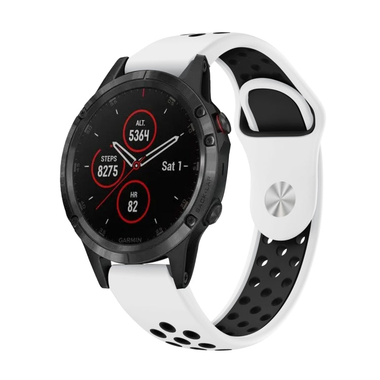 22mm Sports Breathable Silicone Watch Band, For Garmin Fenix 5 Plus, For Garmin Quatix 5, For Garmin Quatix 5 Sapphire, For Garmin Forerunner 955