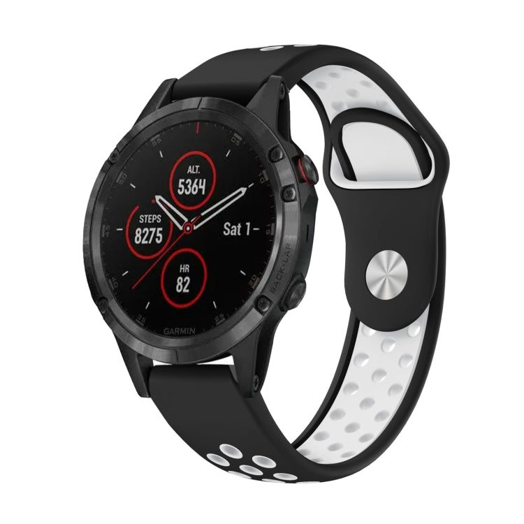 22mm Sports Breathable Silicone Watch Band, For Garmin Fenix 5 Plus, For Garmin Quatix 5, For Garmin Quatix 5 Sapphire, For Garmin Forerunner 955