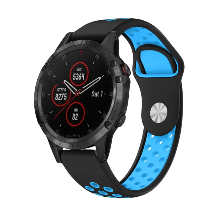 22mm Sports Breathable Silicone Watch Band, For Garmin Fenix 5 Plus, For Garmin Quatix 5, For Garmin Quatix 5 Sapphire, For Garmin Forerunner 955