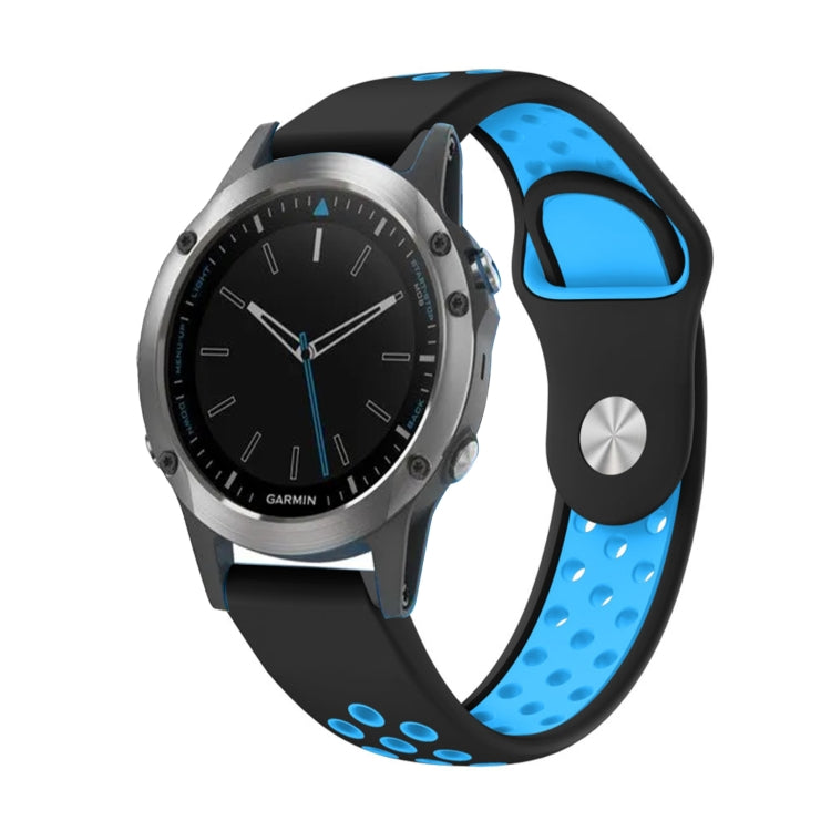 22mm Sports Breathable Silicone Watch Band, For Garmin Fenix 5 Plus, For Garmin Quatix 5, For Garmin Quatix 5 Sapphire, For Garmin Forerunner 955