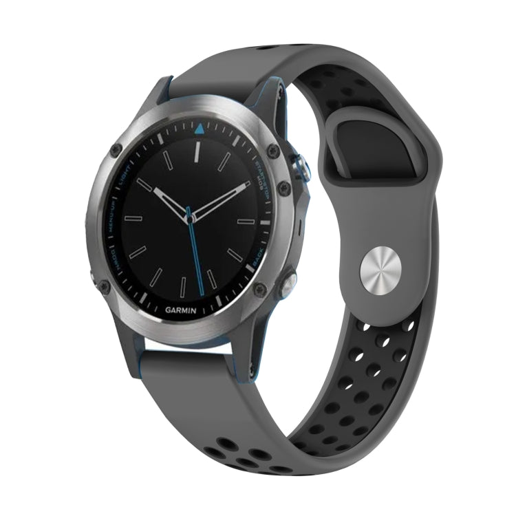 22mm Sports Breathable Silicone Watch Band, For Garmin Fenix 5 Plus, For Garmin Quatix 5, For Garmin Quatix 5 Sapphire, For Garmin Forerunner 955