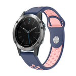 22mm Sports Breathable Silicone Watch Band, For Garmin Fenix 5 Plus, For Garmin Quatix 5, For Garmin Quatix 5 Sapphire, For Garmin Forerunner 955