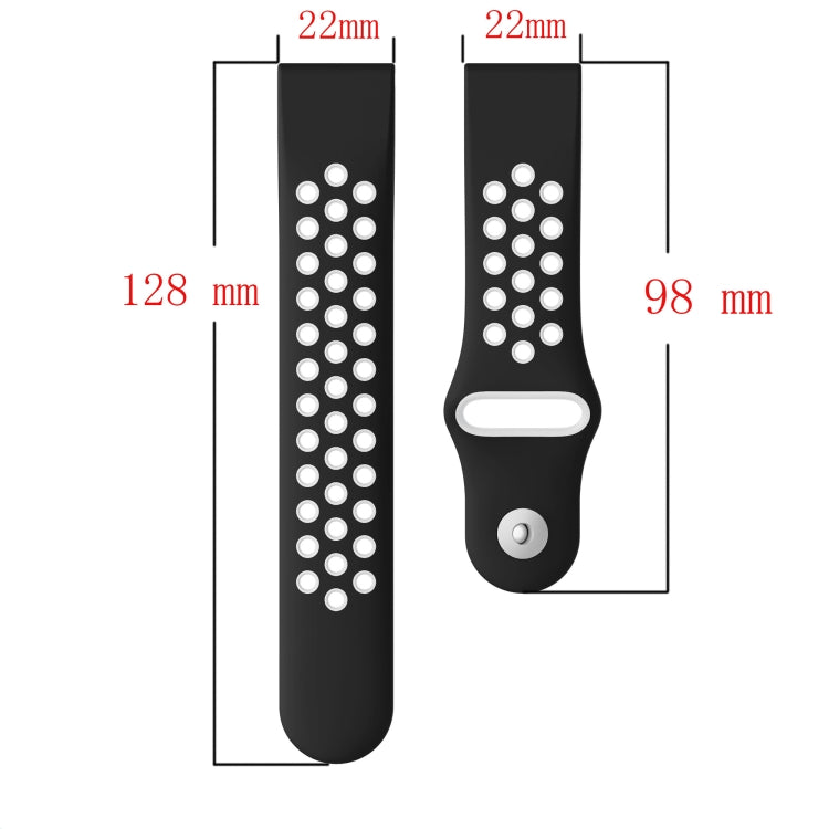 22mm Sports Breathable Silicone Watch Band, For Garmin Instinct, For Garmin Descent G1