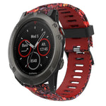 26mm Camouflage Printed Silicone Watch Band, For Garmin Enduro, For Garmin Fenix 6X, For Garmin Fenix 6X Pro, For Garmin Fenix 6X Sapphire, For Garmin Fenix 5X Sapphire, For Garmin Fenix 5X Plus, For Garmin Fenix 3, For Garmin Fenix 3 HR