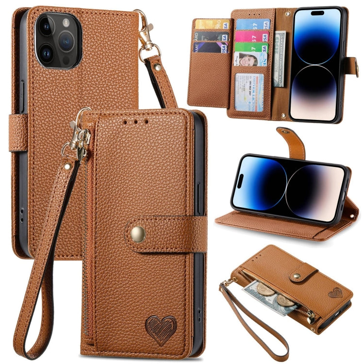 Love Zipper Lanyard Leather Phone Case, For iPhone 14 Pro Max, For iPhone 7 / 8 / SE 2022, For iPhone 13 Pro Max, For iPhone 13 Pro, For iPhone 13, For iPhone 12 / 12 Pro, For iPhone 12 Pro Max, For iPhone 11 Pro Max