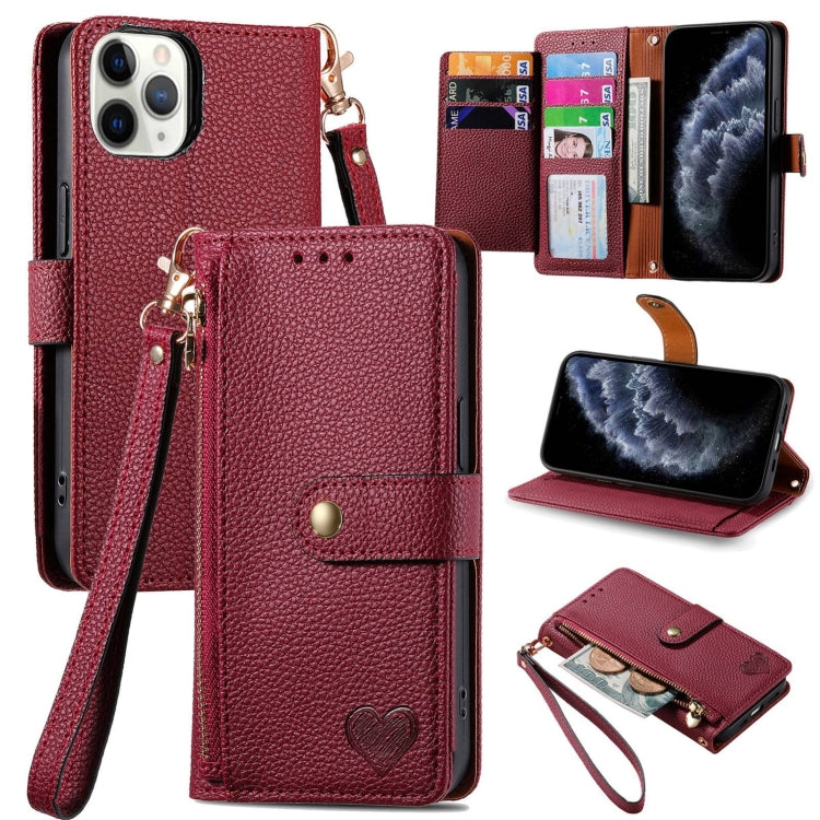 Love Zipper Lanyard Leather Phone Case, For iPhone 14 Pro Max, For iPhone 7 / 8 / SE 2022, For iPhone 13 Pro Max, For iPhone 13 Pro, For iPhone 13, For iPhone 12 / 12 Pro, For iPhone 12 Pro Max, For iPhone 11 Pro Max